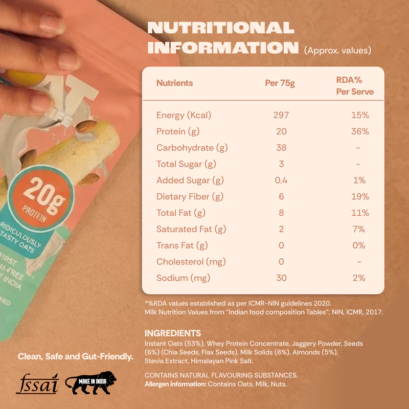 ALMOND KULFI HIGH PROTEIN OATS  - (PACK OF 5) - Image 5