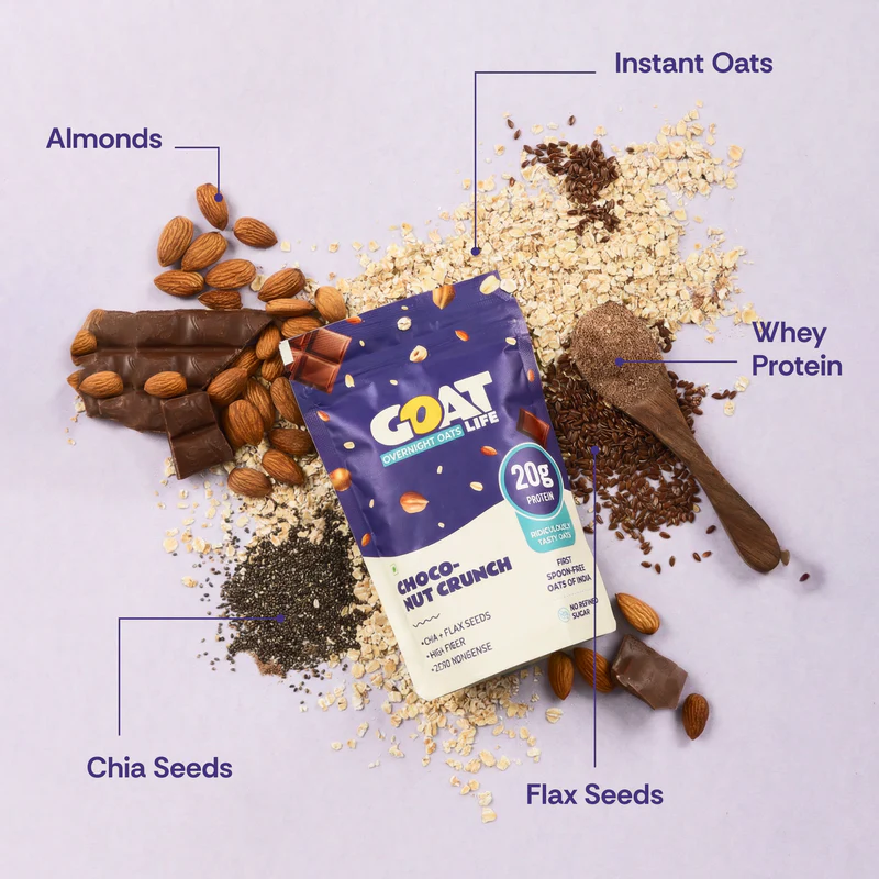 CHOCO NUT CRUNCH HIGH PROTEIN OATS - (PACK OF 5 ) - Image 3